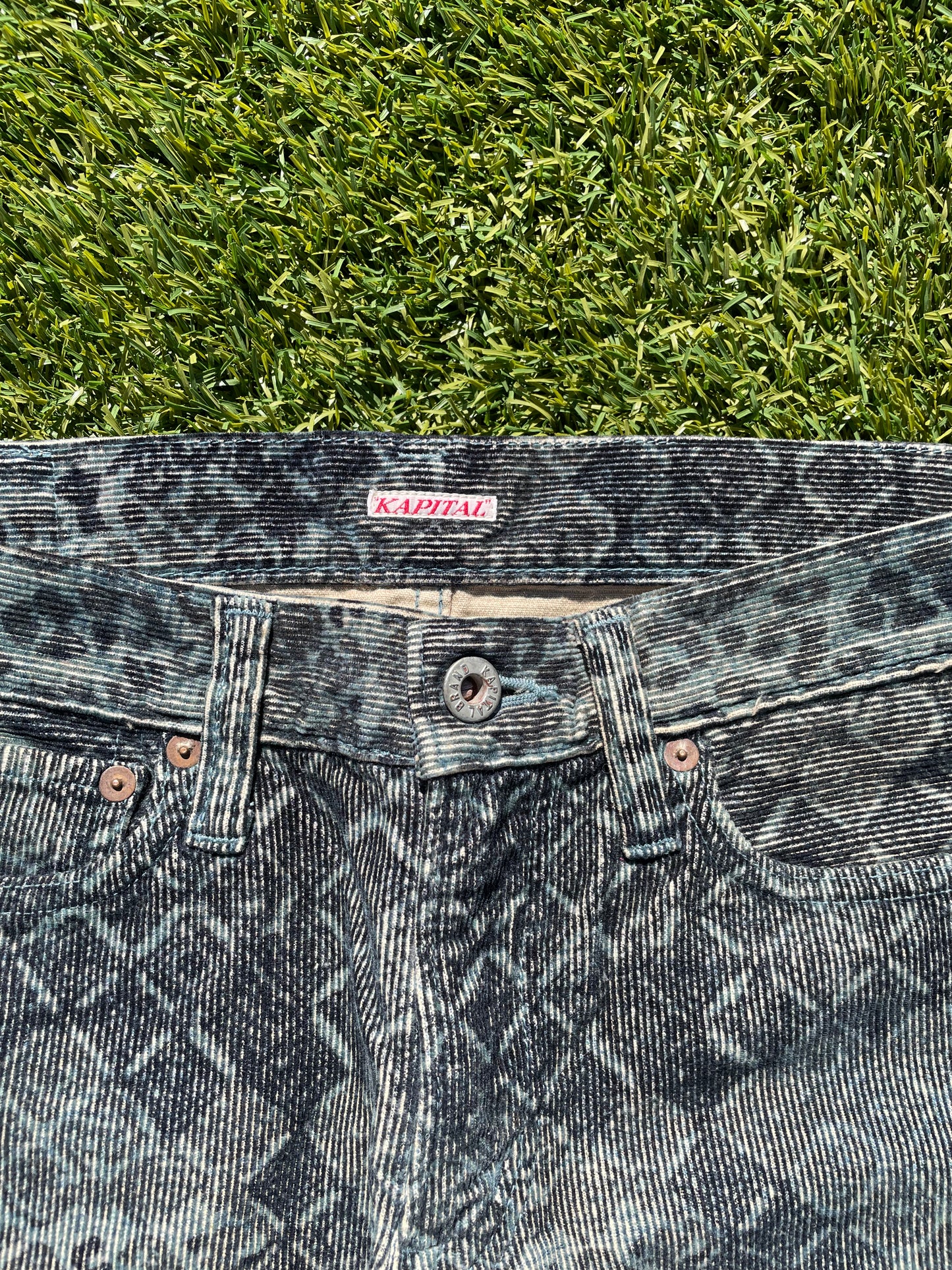 Kapital Leopard Print Corduroy Pant