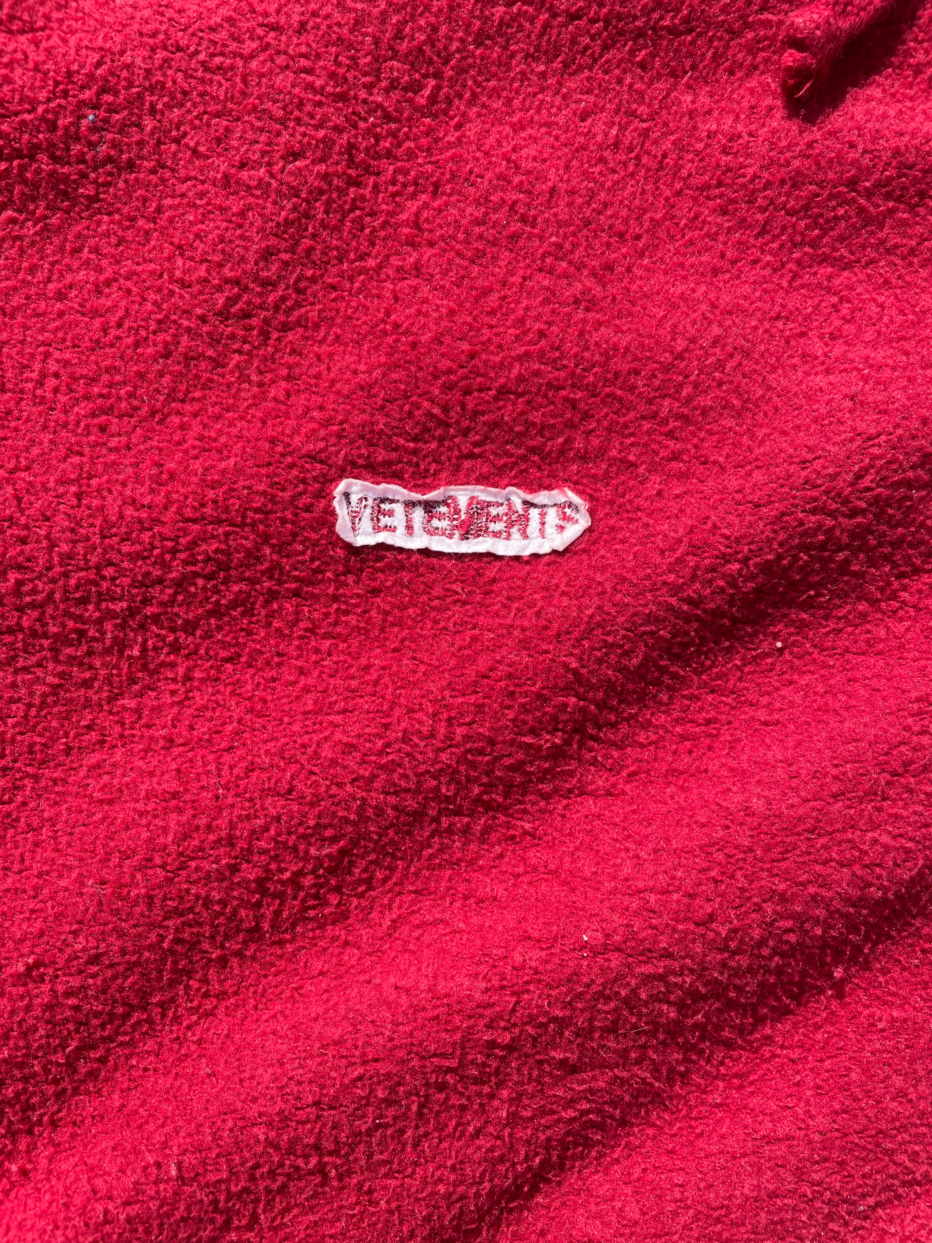 AW19 Vetements Inside Out Zip Up Hoodie