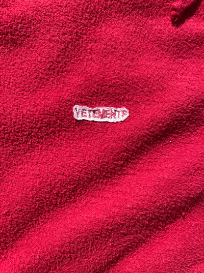 AW19 Vetements Inside Out Zip Up Hoodie