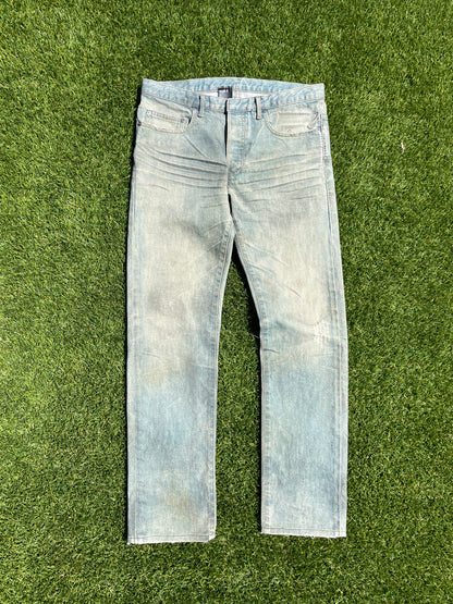 AW03 Dior By Hedi Slimane Claw Mark Mud Wash Wax Denim