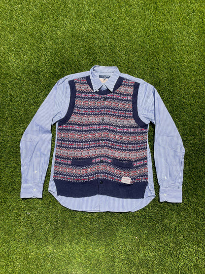 AD2015 Comme Des Garçons Homme x Union Made Sweater Vest Hybrid Shirt