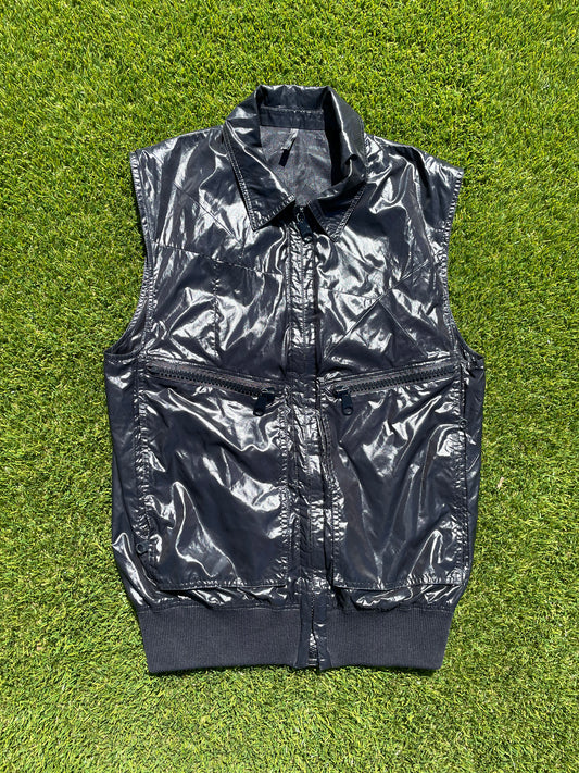 Dior Pattern Stitched Nylon Black Vest