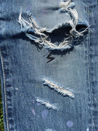 SS05’ But Beautiful - Undercover Distressed Stitched Denim