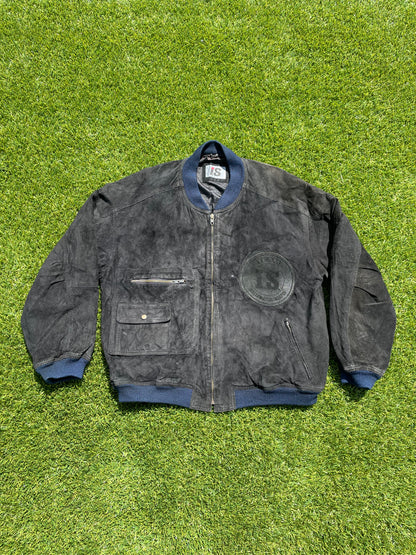 Issey Miyake “TEAM I.S.” Suede Bomber Jacket