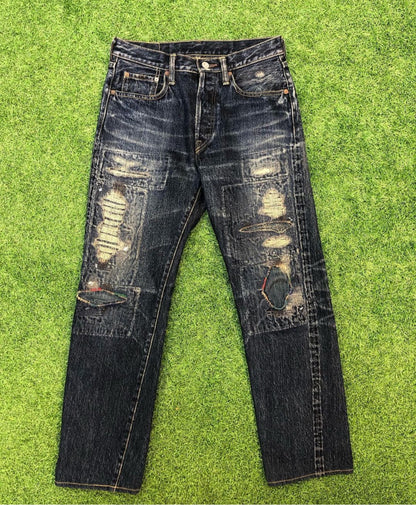 Kapital Boro Stitch Indigo Denim