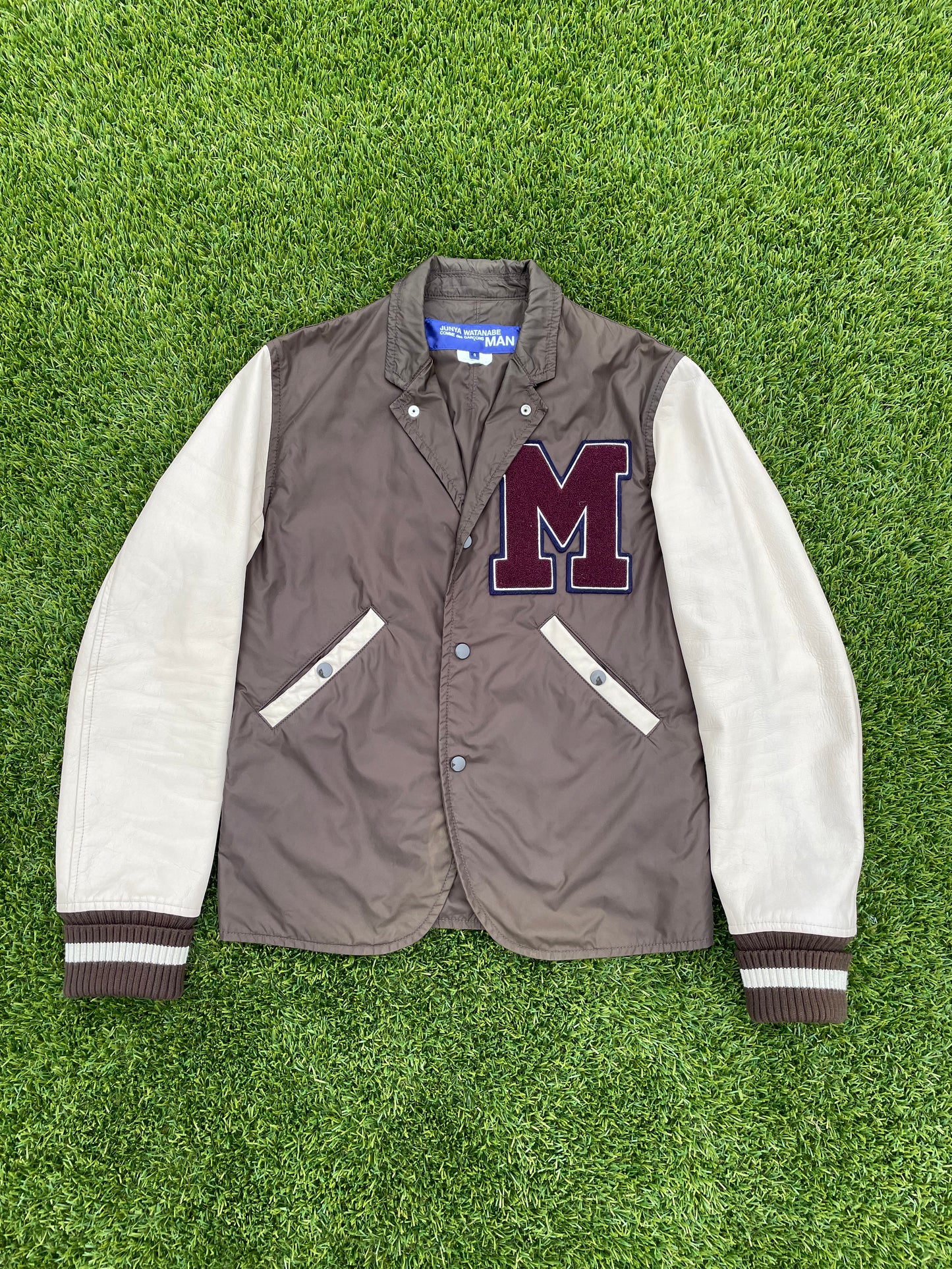 AD2008’ Junya Watanabe “M” Letterman Nylon Varsity Jacket