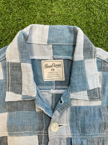 Final Home Denim Patchwork Button Up