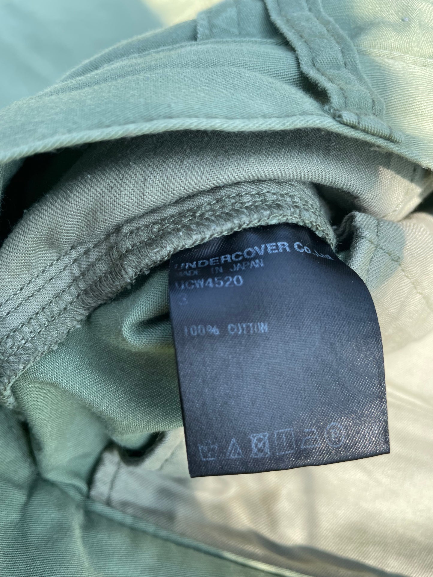SS19 Undercover Cargo Pockets Olive Shorts
