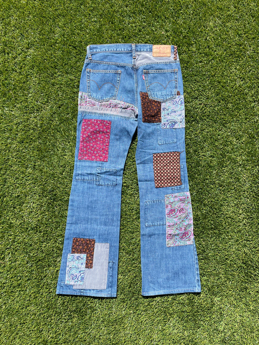 1990s Hysteric Glamour Patchwork Flare Denim