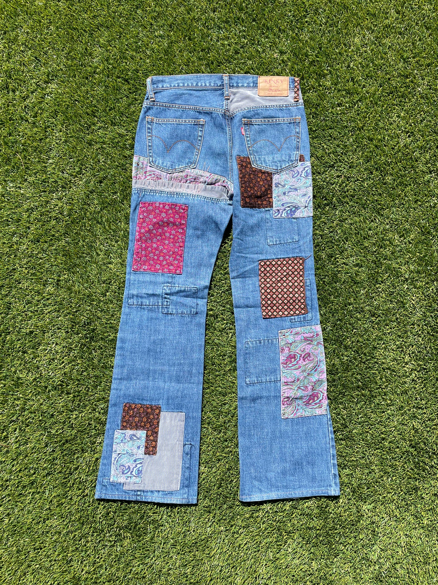 1990s Hysteric Glamour Patchwork Flare Denim