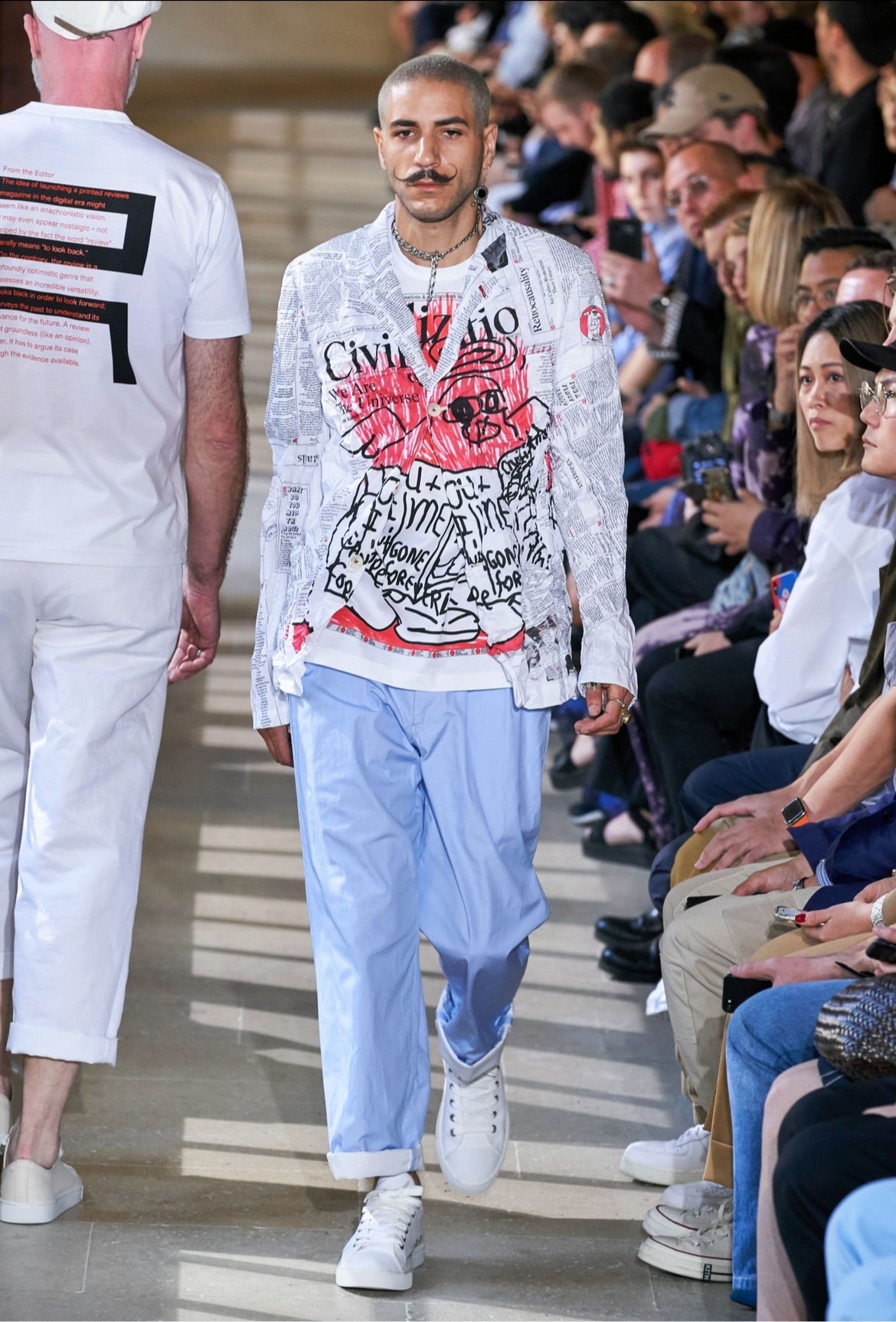 AD2019 Junya Watanabe Civilization Newspaper Blazer – rwndbckwrds