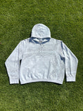 AW04 Waves - Raf Simons Teal Paisley Print Hoodie