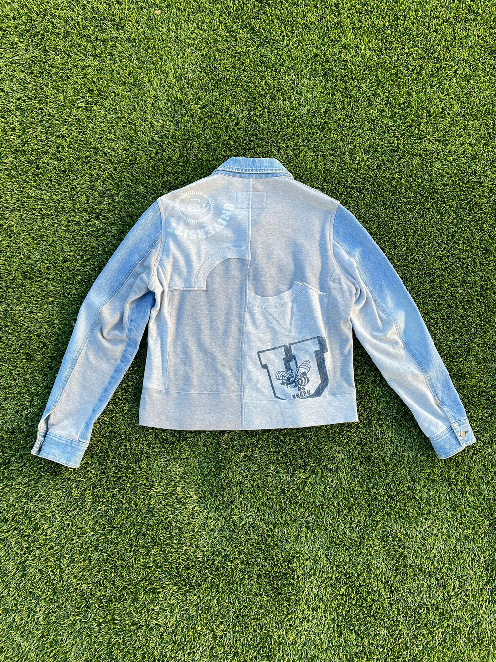 AW03 Paperdoll - Undercover Hybrid Denim Trucker Jacket