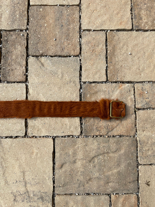 AW17 Prada Brown Fur Belt