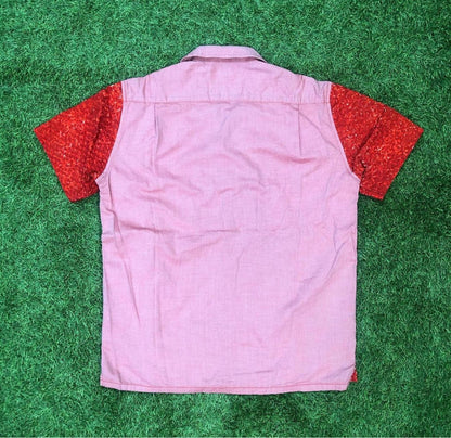 Miharayasuhiro Red Alligator Scale Button Up