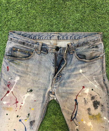 SS06 Number (N)ine Paint Splatter Denim