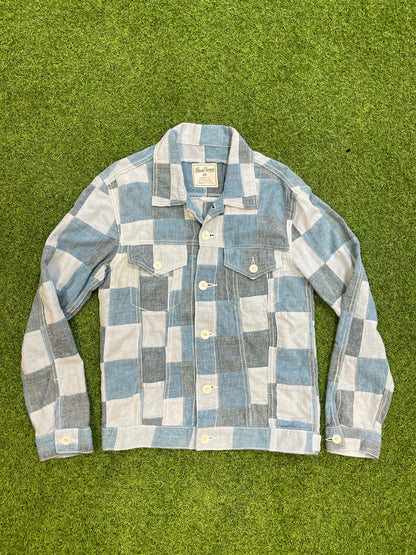 Final Home Denim Patchwork Button Up