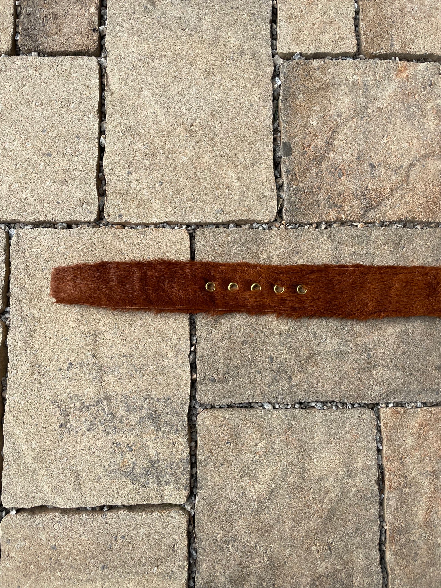 AW17 Prada Brown Fur Belt