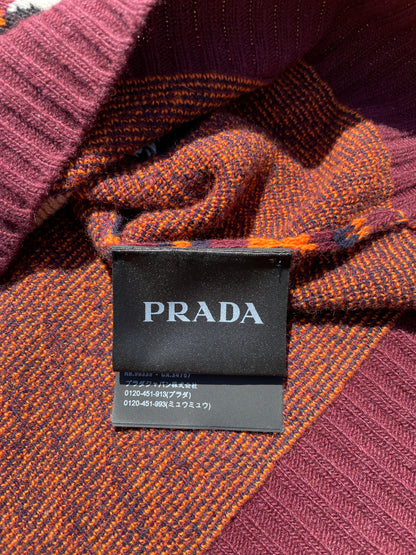 SS17’ Prada V-Neck Cashmere Runway Sweatshirt