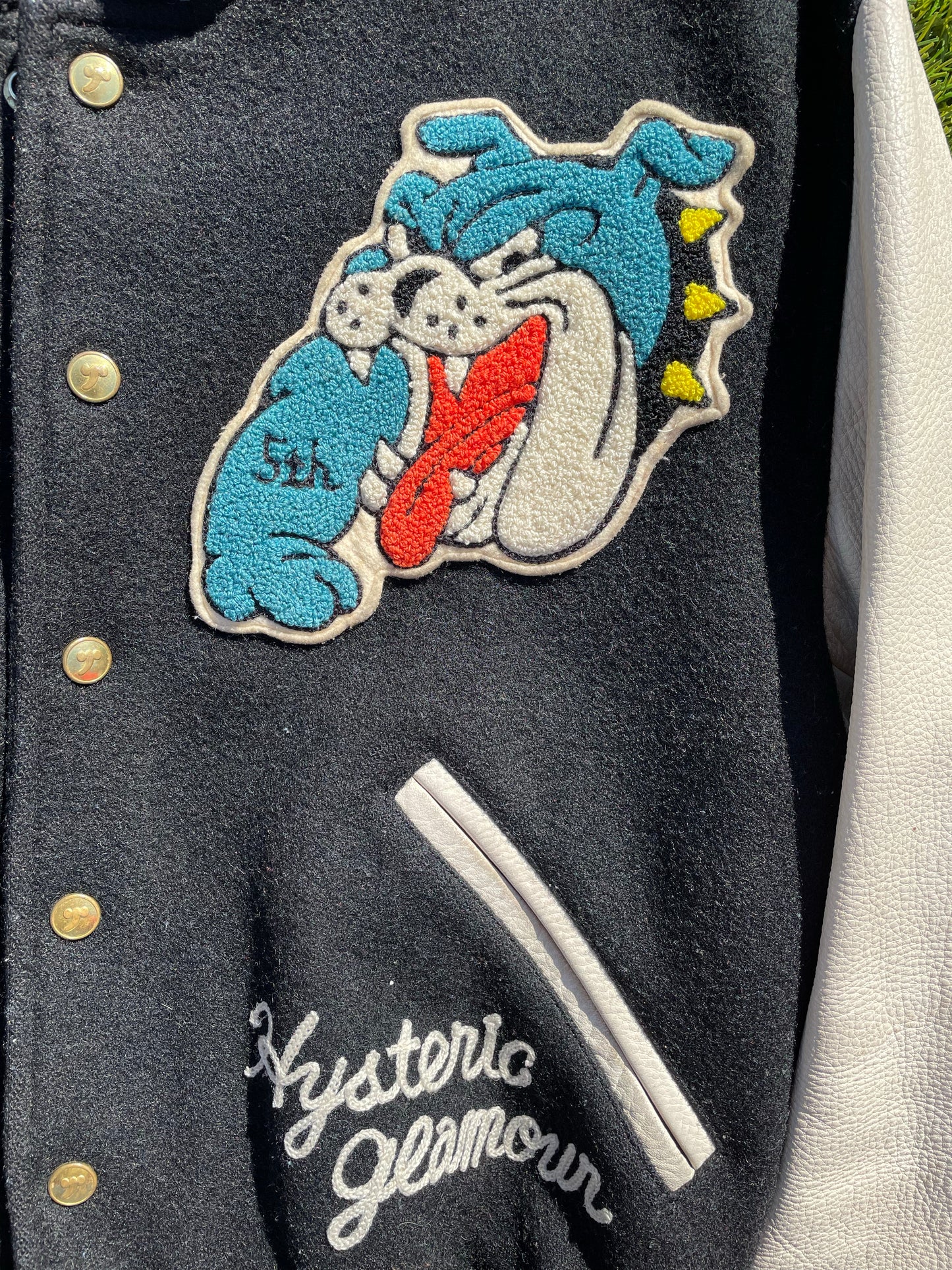 1989 Hysteric Glamour 5th Anniversary Bulldog Varsity Jacket