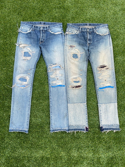 SS10 Undercover 68 “Blue Yarn” Distressed Denim