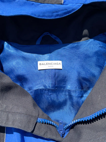 FW16 Balenciaga Blue Swing Parka Jacket