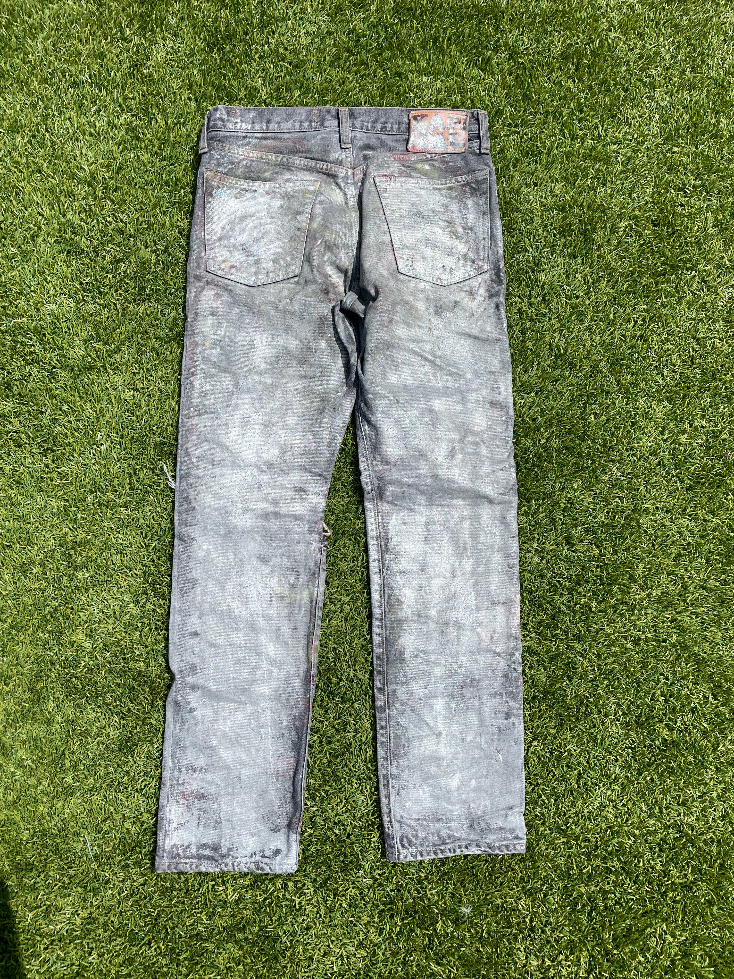 1/1 Nyree x Kapital Gemstone Studded Wax Denim