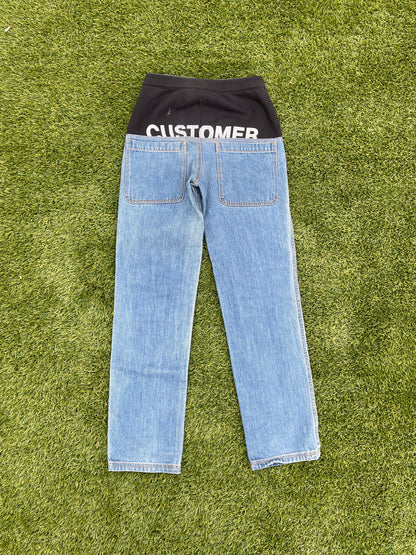 SS19 Telfar Drop Waist Hybrid “Customer” Denim