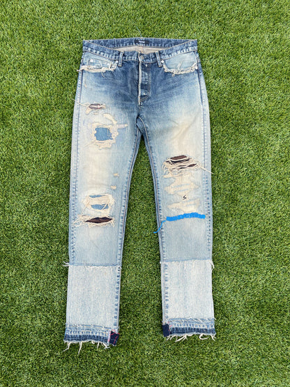 SS10 Undercover 68 “Blue Yarn” Distressed Denim