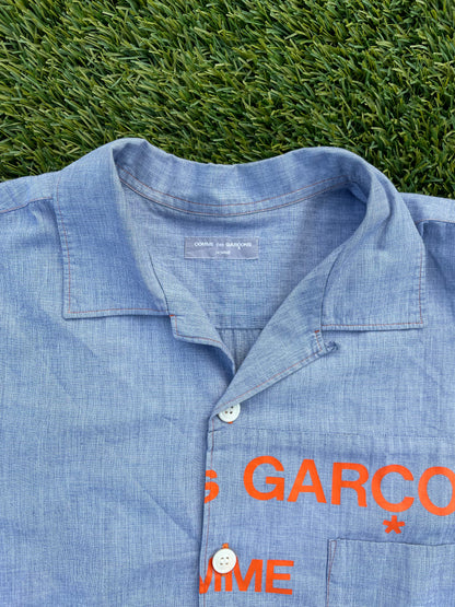 AD2001 Comme Des Garçons Split Logo Button Up Shirt