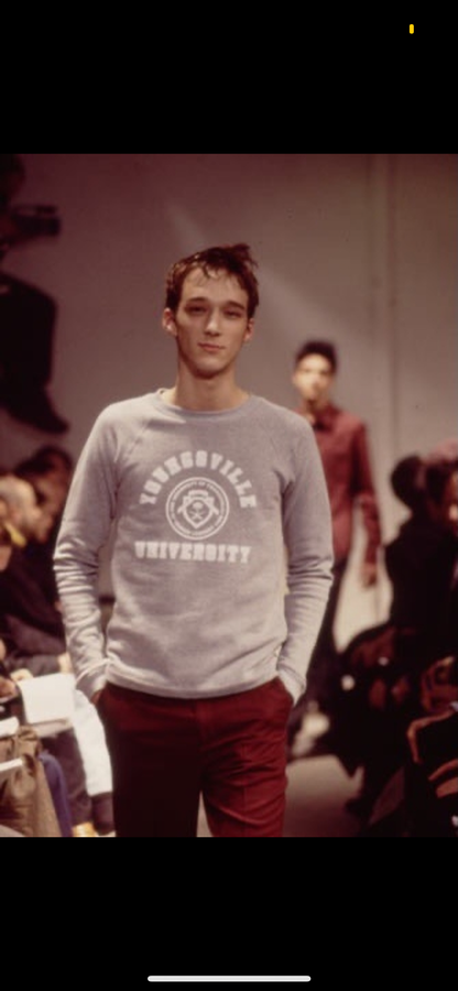 AW97 Raf Simons Youngsville University Raglan Sweater