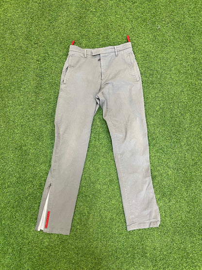 Prada Red Tab Work Pant