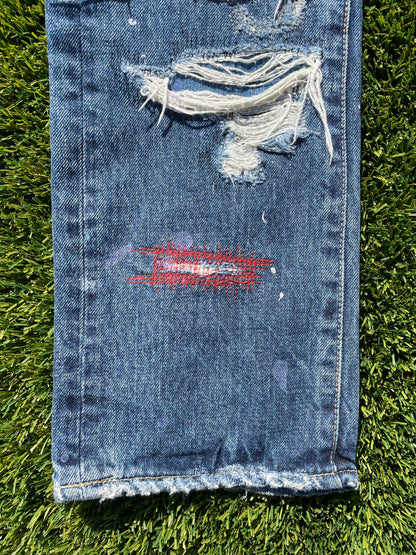 SS05’ But Beautiful - Undercover Distressed Stitched Denim