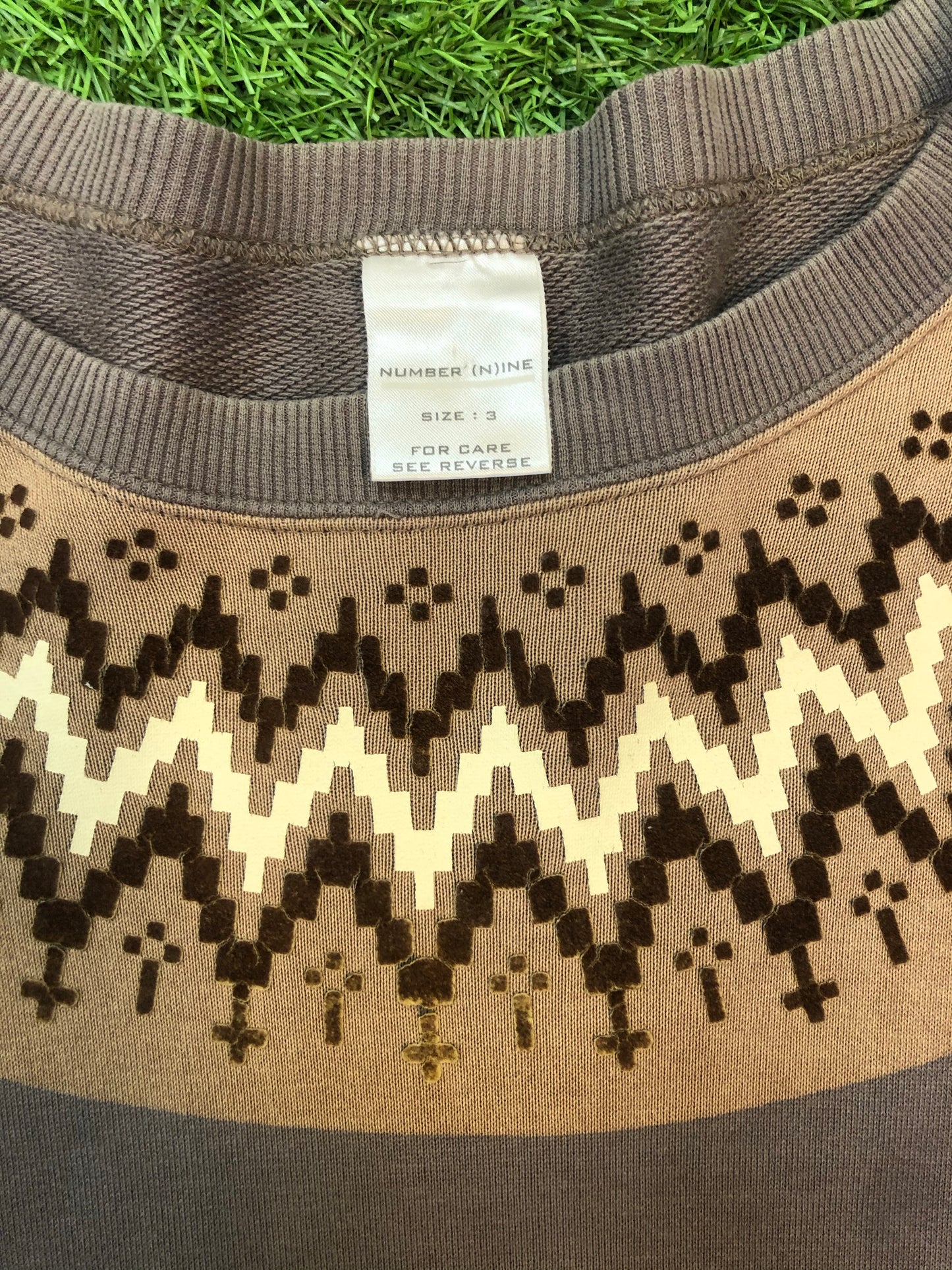 Number (N)ine Tribal Digi Tribal Terry Sweater