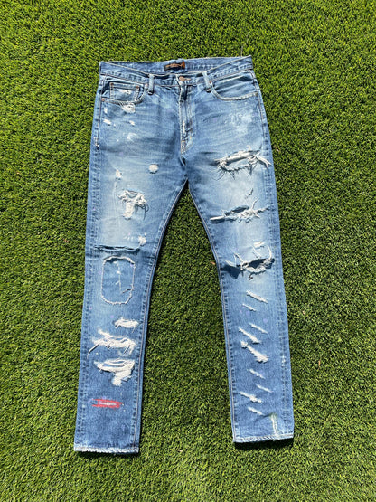 SS05’ But Beautiful - Undercover Distressed Stitched Denim