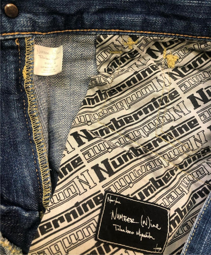 03' Number (N)ine Kurt Cobain Patchwork Velvet Denim