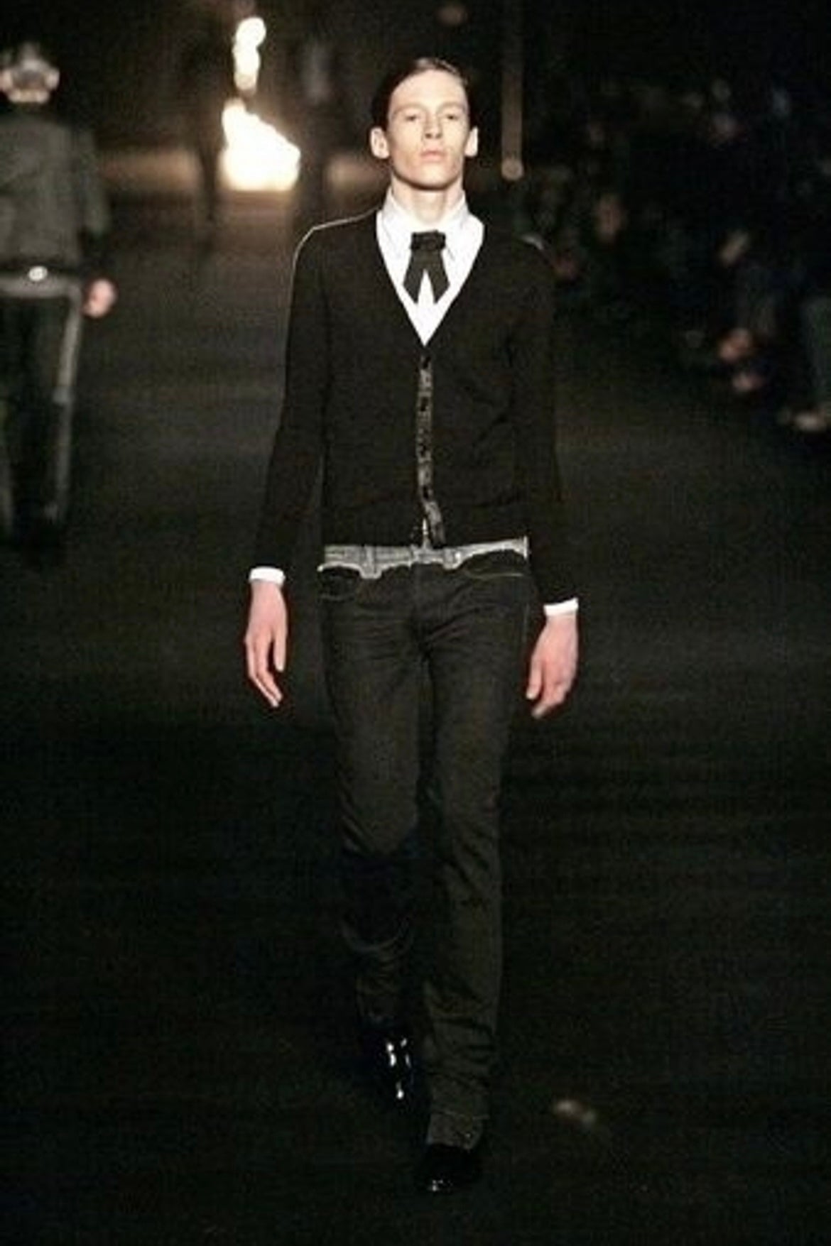 AW06 “These Grey Days” - Dior Homme By Hedi Slimane Cummerbund Denim