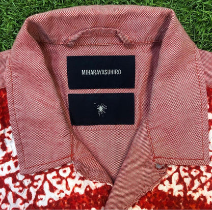 Miharayasuhiro Red Alligator Scale Button Up