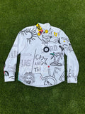 AD2002 Junya Watanabe Reggae Graffiti Print Button Up