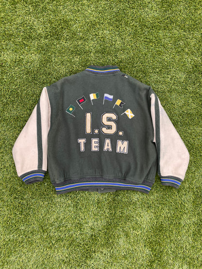 1984 Issey Miyake Sport Team Flag Wool Varsity Jacket