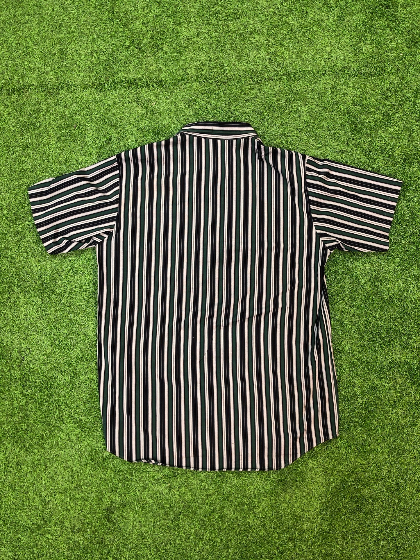 03' Undercover Crap Striped Button Up