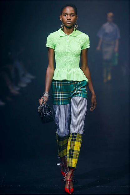 SS18 Balenciaga Convertible Runway Plaid Trousers