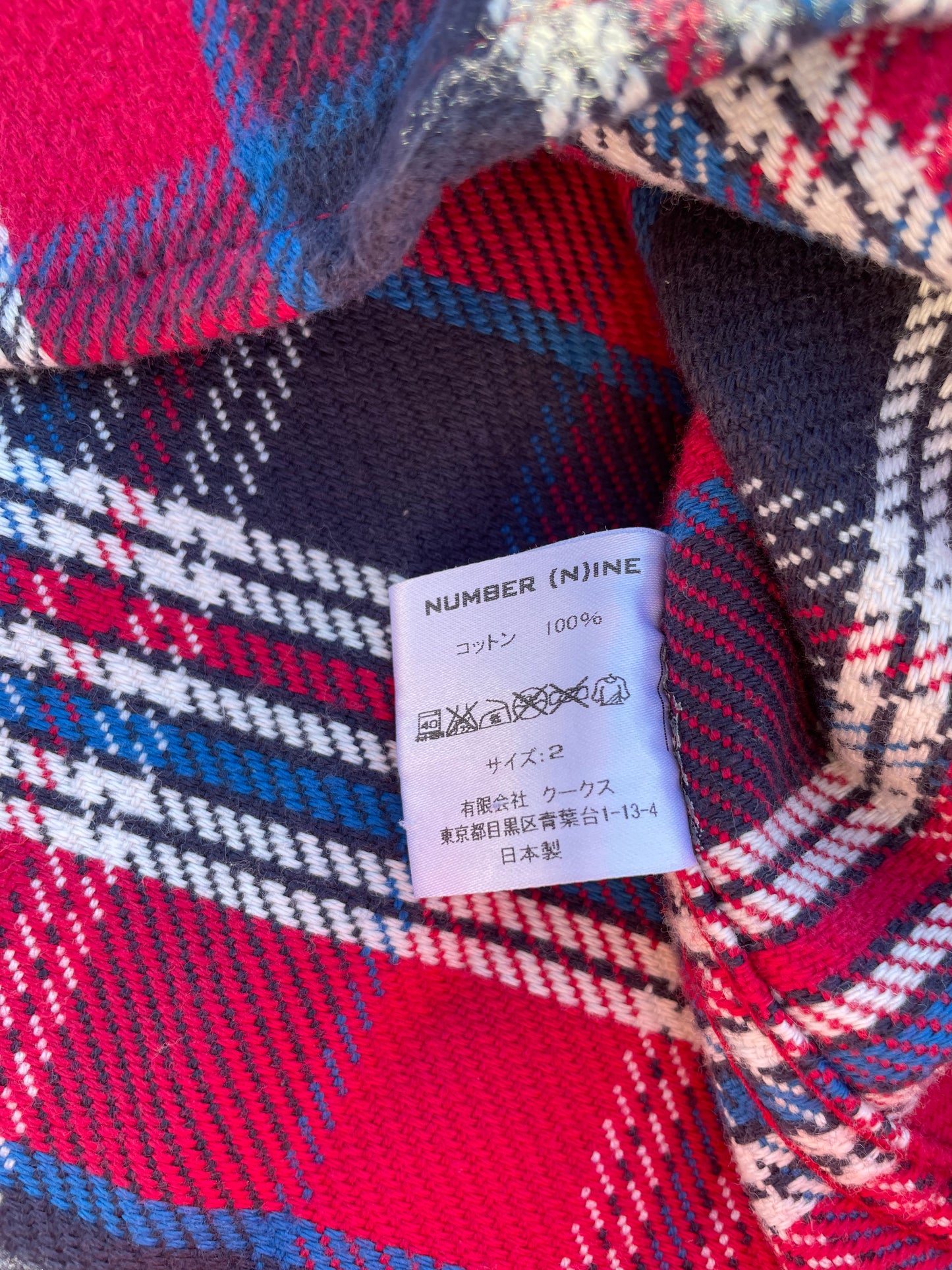 FW15 Number (N)ine Hybrid Flannel Hoodie