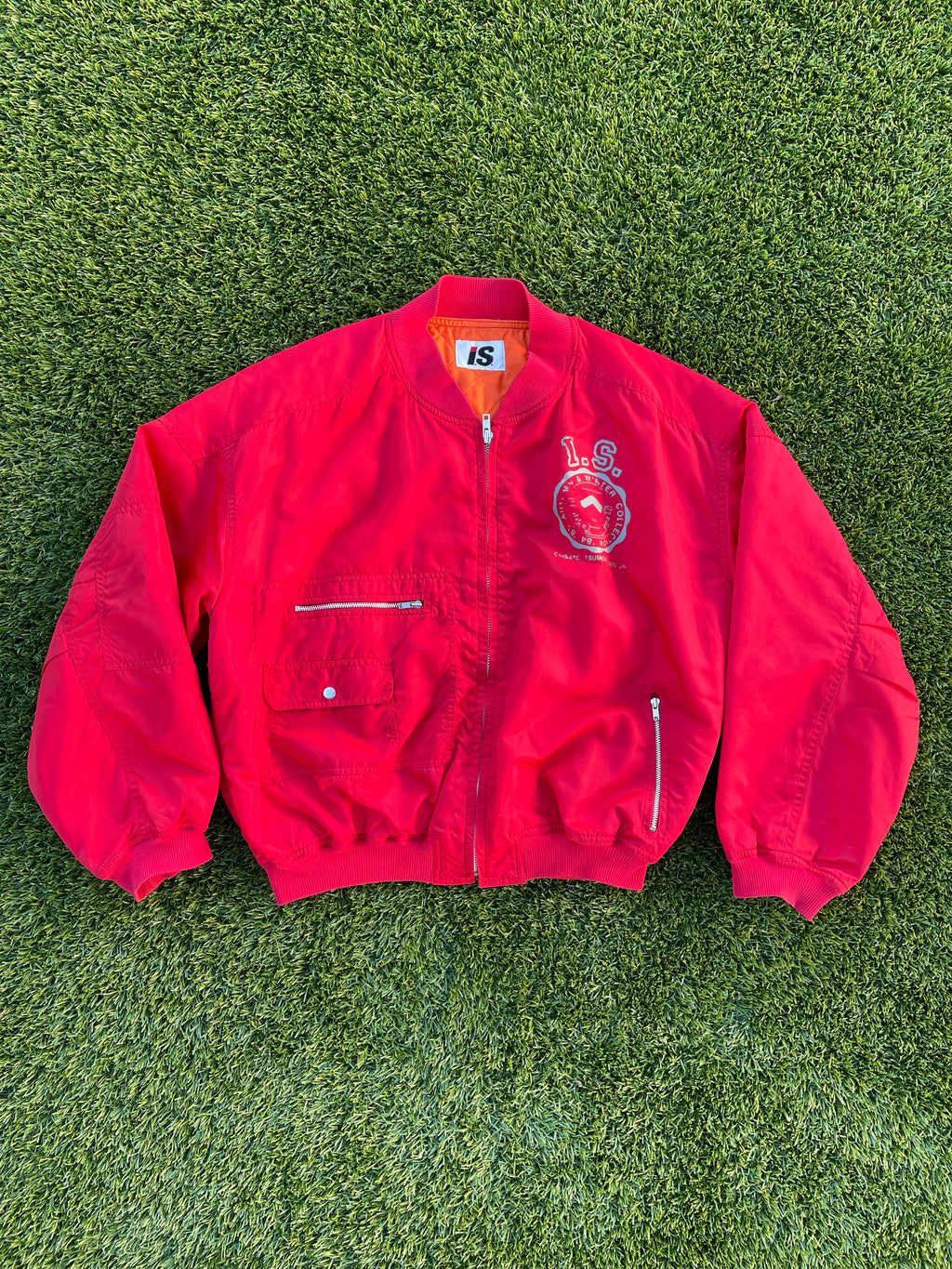 AW84-85 Issey Miyake Red Akira Bomber Jacket