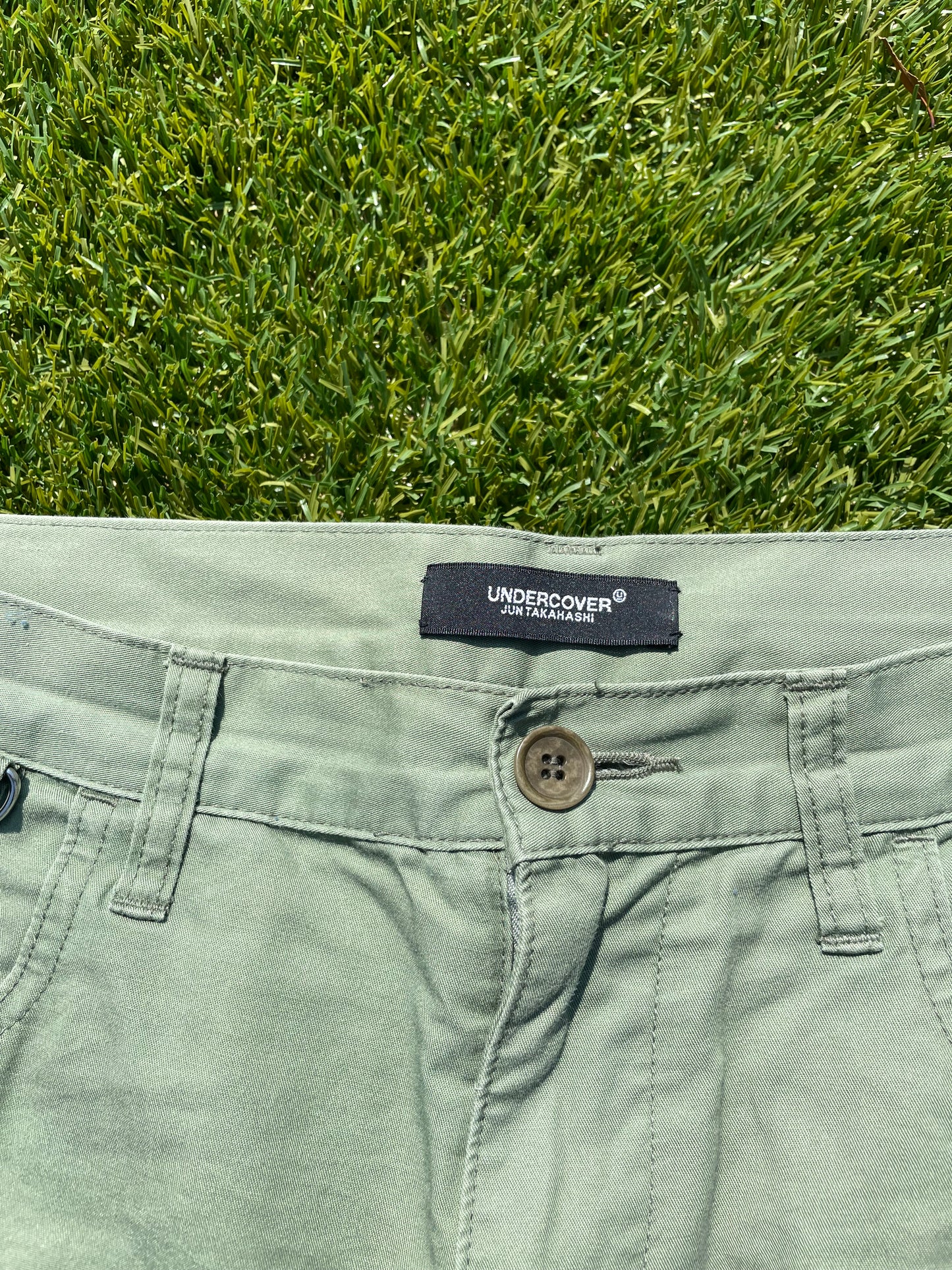 SS19 Undercover Cargo Pockets Olive Shorts