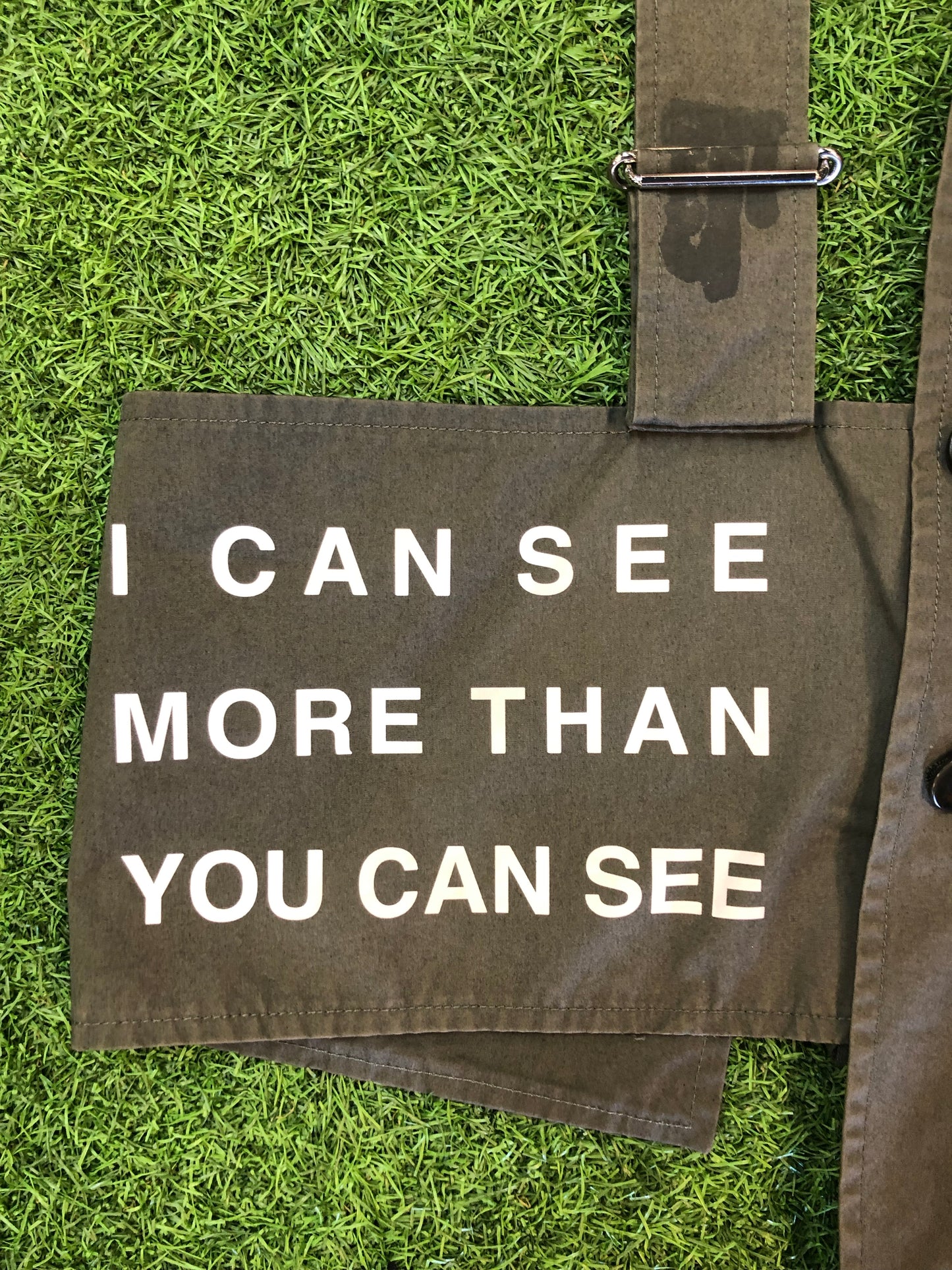 Undercover Asymmetrical Half Military "I Can See More Than You Can See" Vest