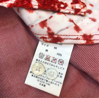 Miharayasuhiro Red Alligator Scale Button Up