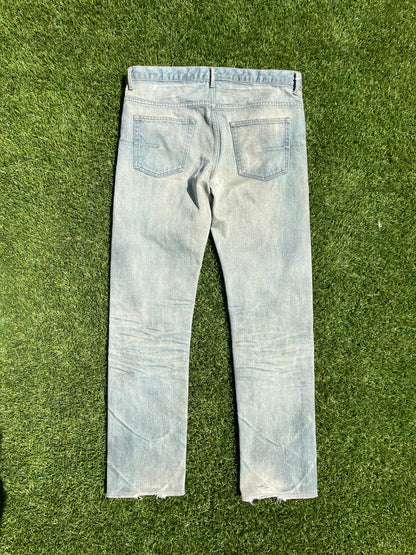 AW03 Dior By Hedi Slimane Claw Mark Mud Wash Wax Denim