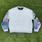 Kapital Patchwork Quilted Smiley Faces Sweater