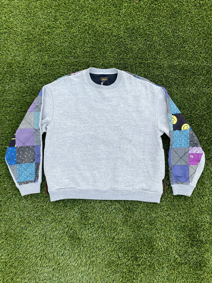 Kapital Patchwork Quilted Smiley Faces Sweater